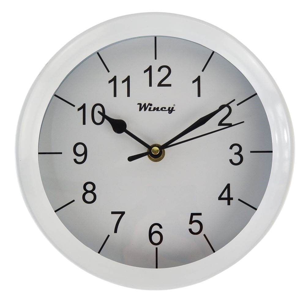 Relógio de Parede Eurora Branco Redondo - Promocional - L.a.g _